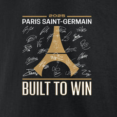 Paris Saint-Germain 2025 Champions League Winners Signature Roster T-Shirt Black