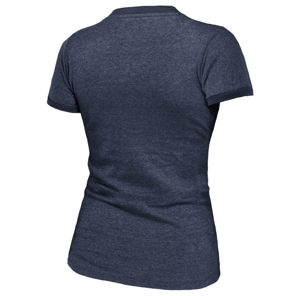Florida Panthers Majestic Threads Women's 2025 Stanley Cup Champions Tri-Blend Ringer T-Shirt - Navy | US 203184901