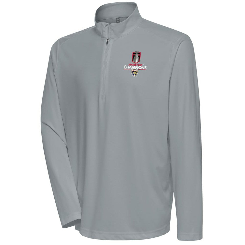 Florida Panthers Fanatics 2025 Stanley Cup Champions Flex Quarter-Zip Pullover - Gray | US 203185315