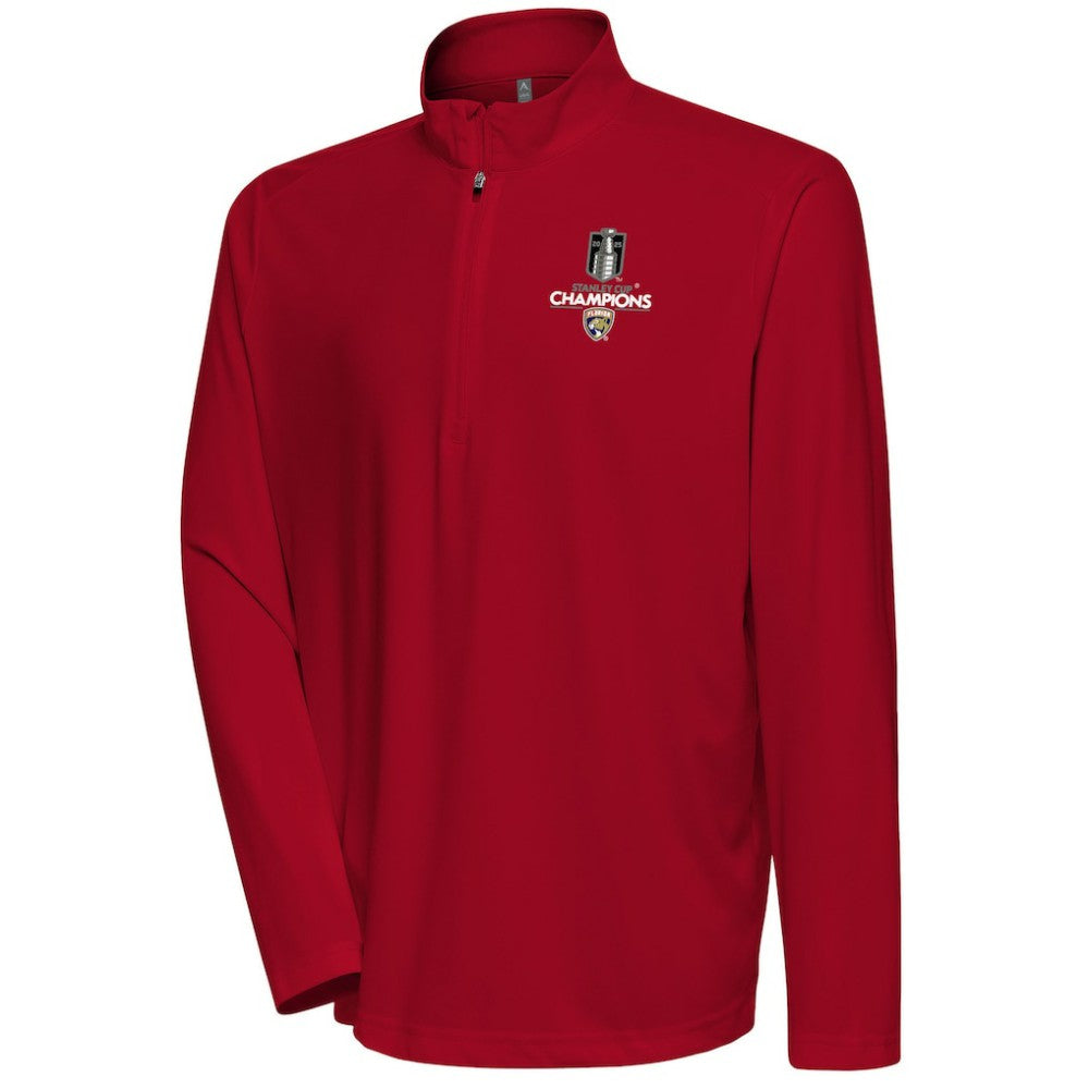 Florida Panthers Fanatics 2025 Stanley Cup Champions Flex Quarter-Zip Pullover - Red | US 203185322