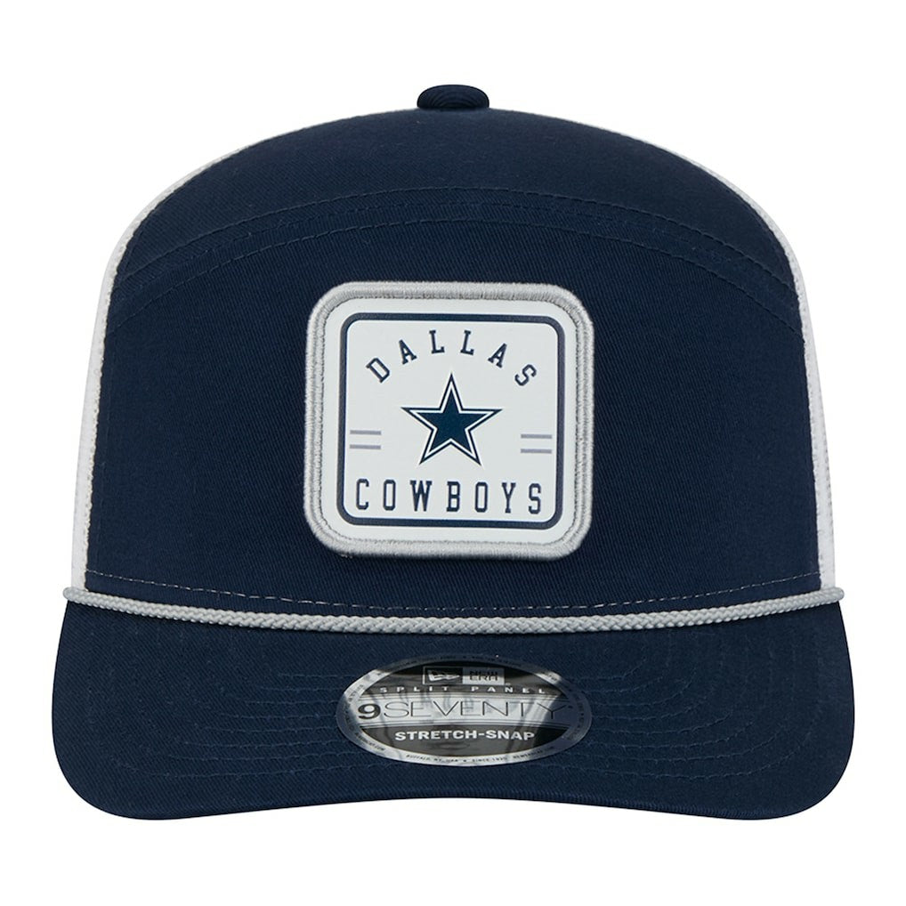 Dallas Cowboys New Era Quick Strike Split Panel 9SEVENTY Stretch-Snap Trucker Hat - Navy Hats