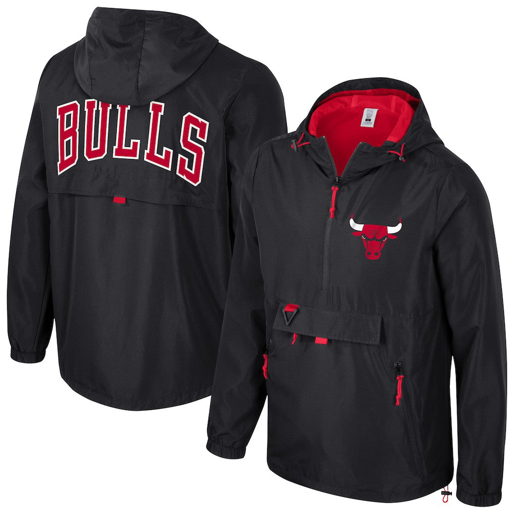 Chicago Bulls Stadium Essentials Unisex Compete Quarter-Zip Hoodie Jacket Black