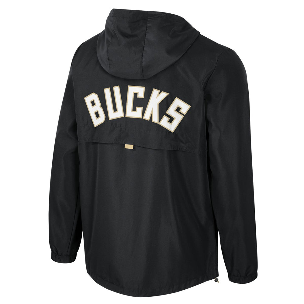 Milwaukee Bucks Stadium Essentials Unisex Compete Quarter-Zip Hoodie Jacket Black