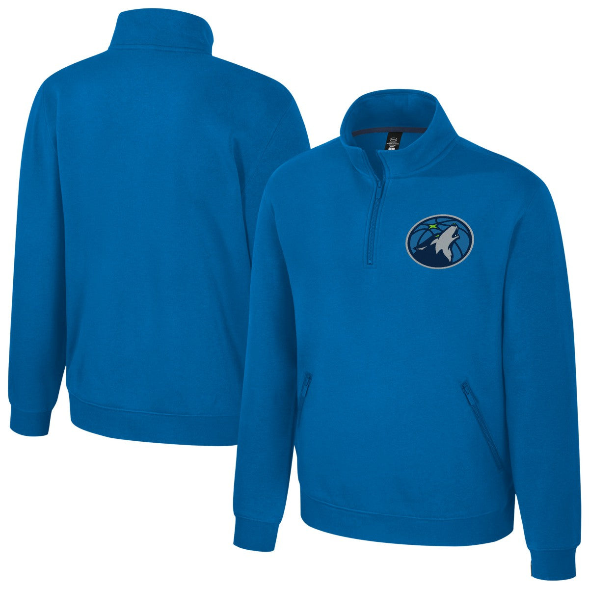 Minnesota Timberwolves Stadium Essentials Unisex Varsity Trainer Quarter-Zip Pullover Blue