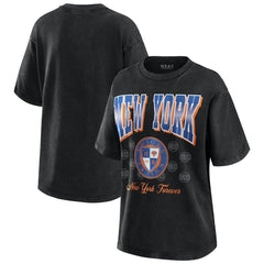 New York Knicks WEAR by Erin Andrews Women's Oversized Boyfriend T-Shirt Black outlet