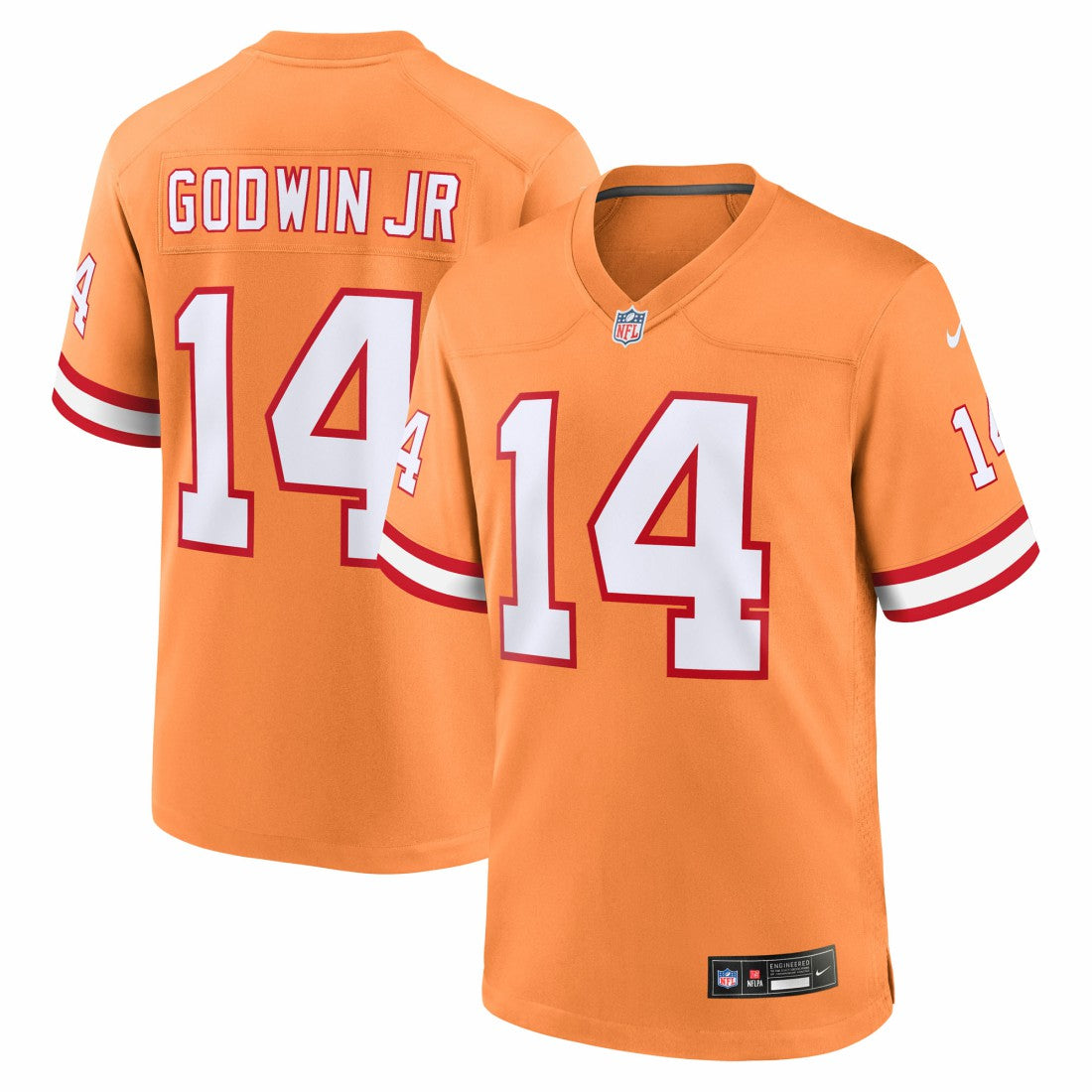 Chris Godwin Jr. Tampa Bay Buccaneers Alternate Game Player Jersey - Orange Jerseys