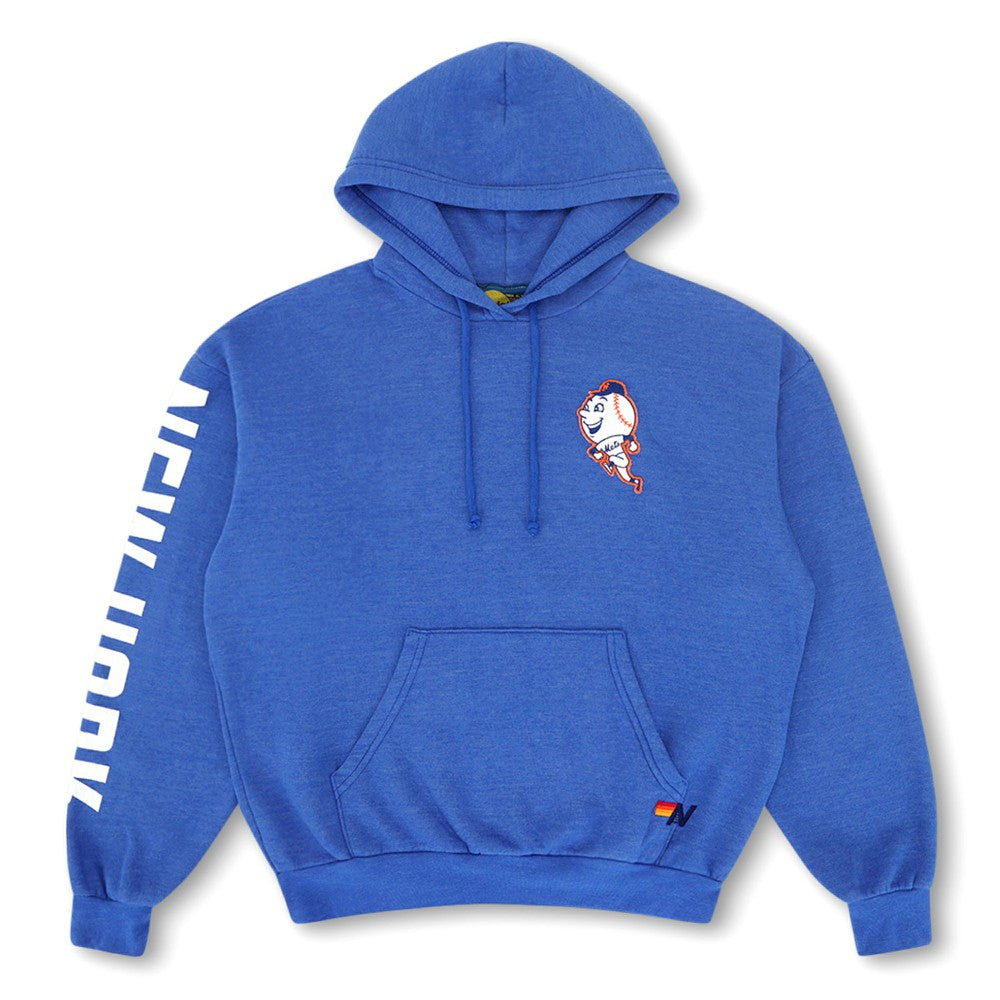 New York Mets Aviator Nation x MLB Unisex Relaxed Tri-Blend Hoodie - Royal Hoodies