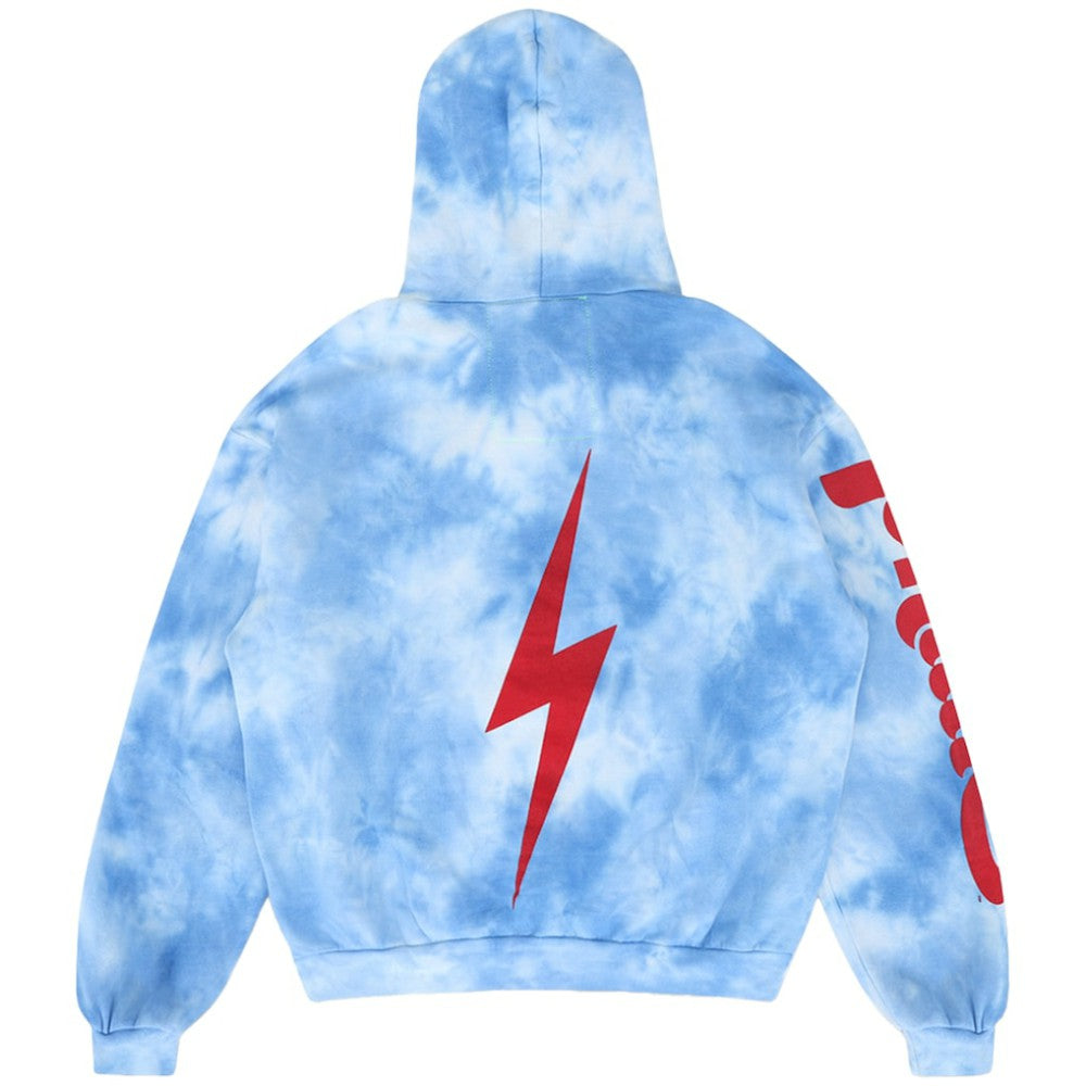 Philadelphia Phillies Aviator Nation x MLB Unisex Tie-Dye Tri-Blend Pullover Hoodie - Light Blue Hoodies