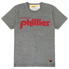 Philadelphia Phillies Aviator Nation x MLB Unisex Bolt Tri-Blend T-Shirt - Heather Gray T-shirts