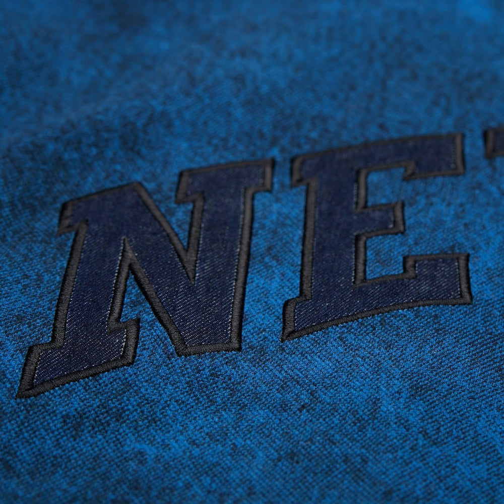 New York Knicks x Purple Brand Button-Up Shooting Shirt Navy - Mitchell & Ness