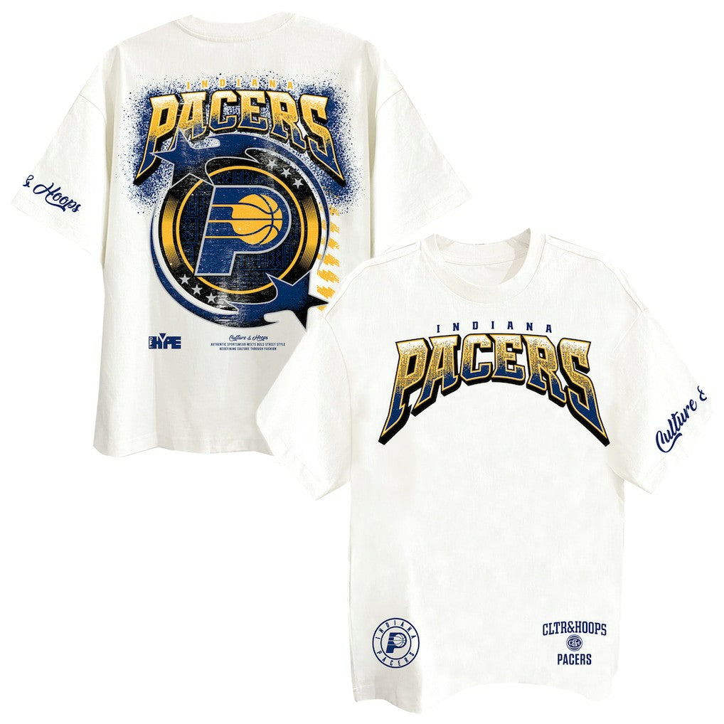 Indiana Pacers Two Hype Drip & Dime Collection Premium T-Shirt Off White