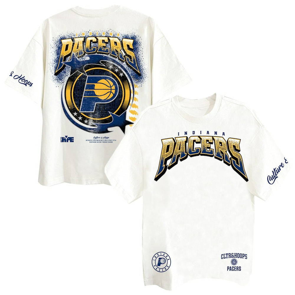Indiana Pacers Two Hype Drip & Dime Collection Premium T-Shirt Off White