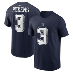 George Pickens Dallas Cowboys Name & Number T-Shirt - Navy T-shirts