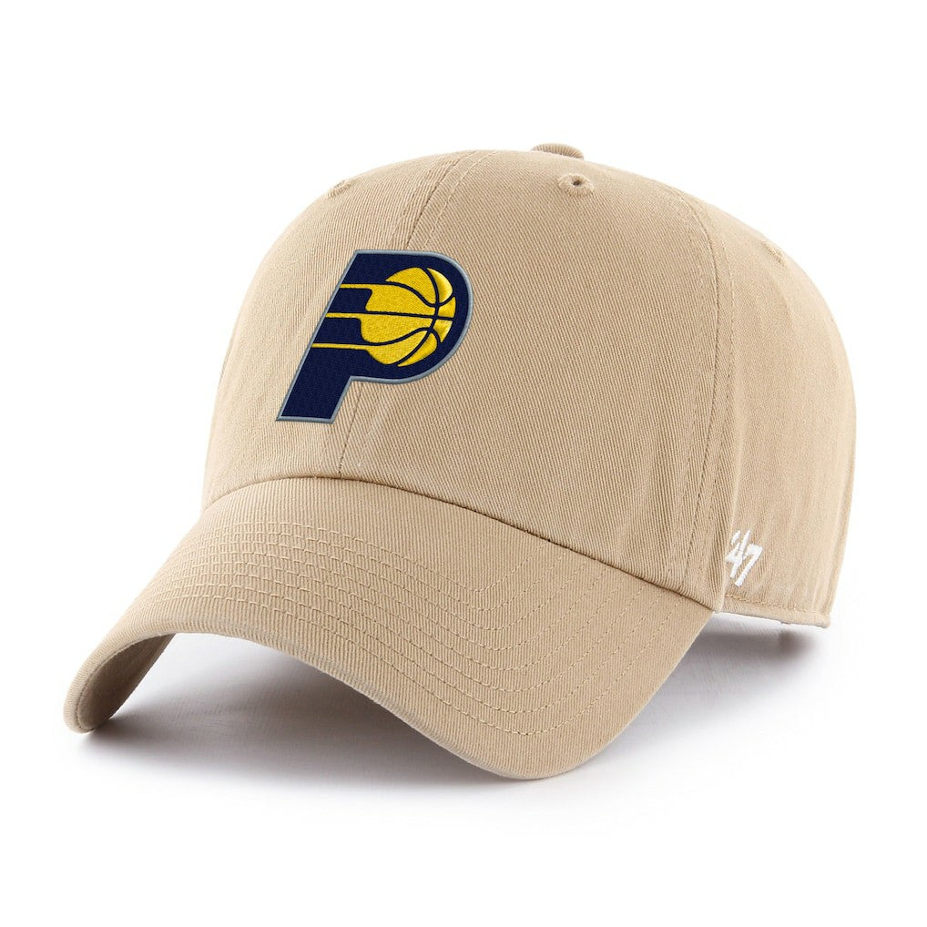 Indiana Pacers '47 Primary Logo Clean Up Adjustable Hat Khaki - 47 brand