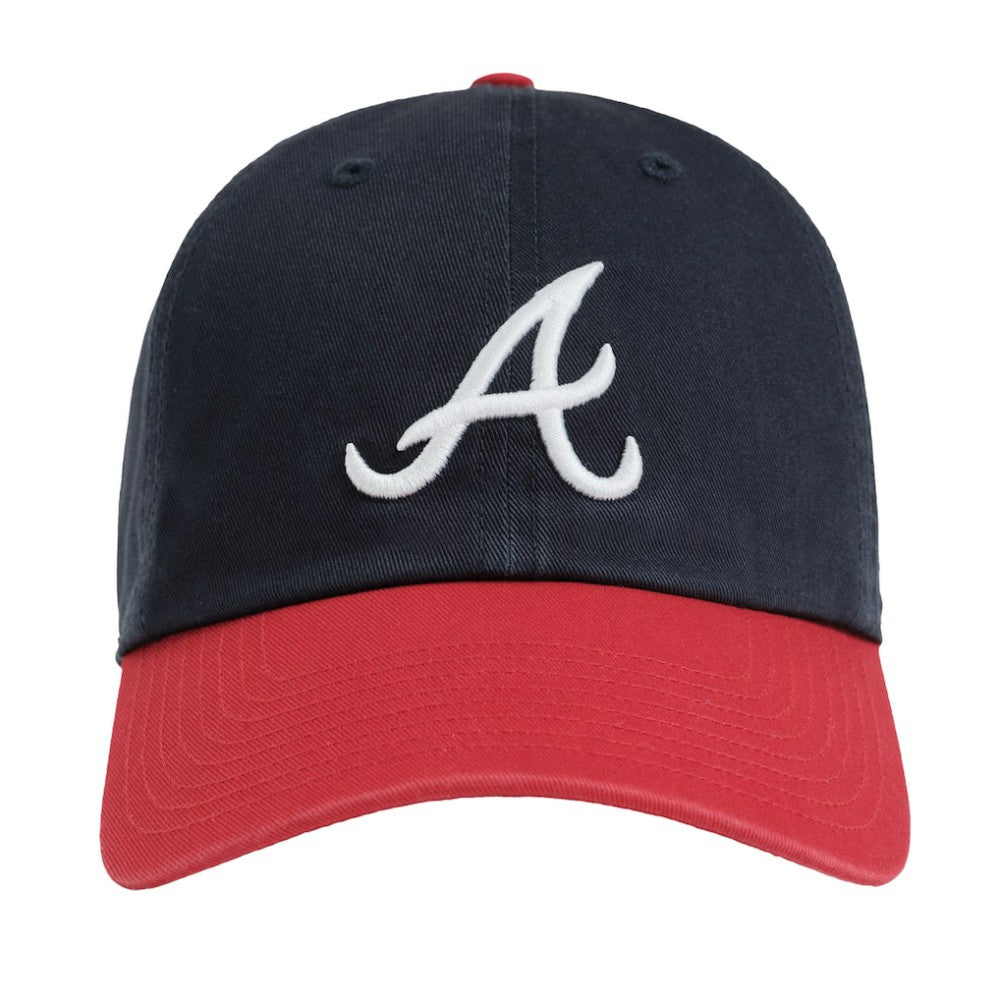 Atlanta Braves Madhappy x MLB Unisex Dad Adjustable Hat - Navy/Red Hats