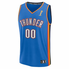 Oklahoma City Thunder 2025 NBA Finals Champions Fast Break Replica Custom Jersey Blue Icon Edition - Fanatics