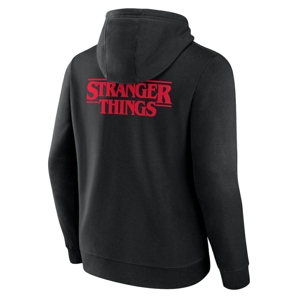 Atlanta Braves Stranger Things Logo Lockup Pullover Hoodie - Black Hoodies