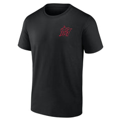 Miami Marlins Stranger Things Graphic T-Shirt - Black T-shirts