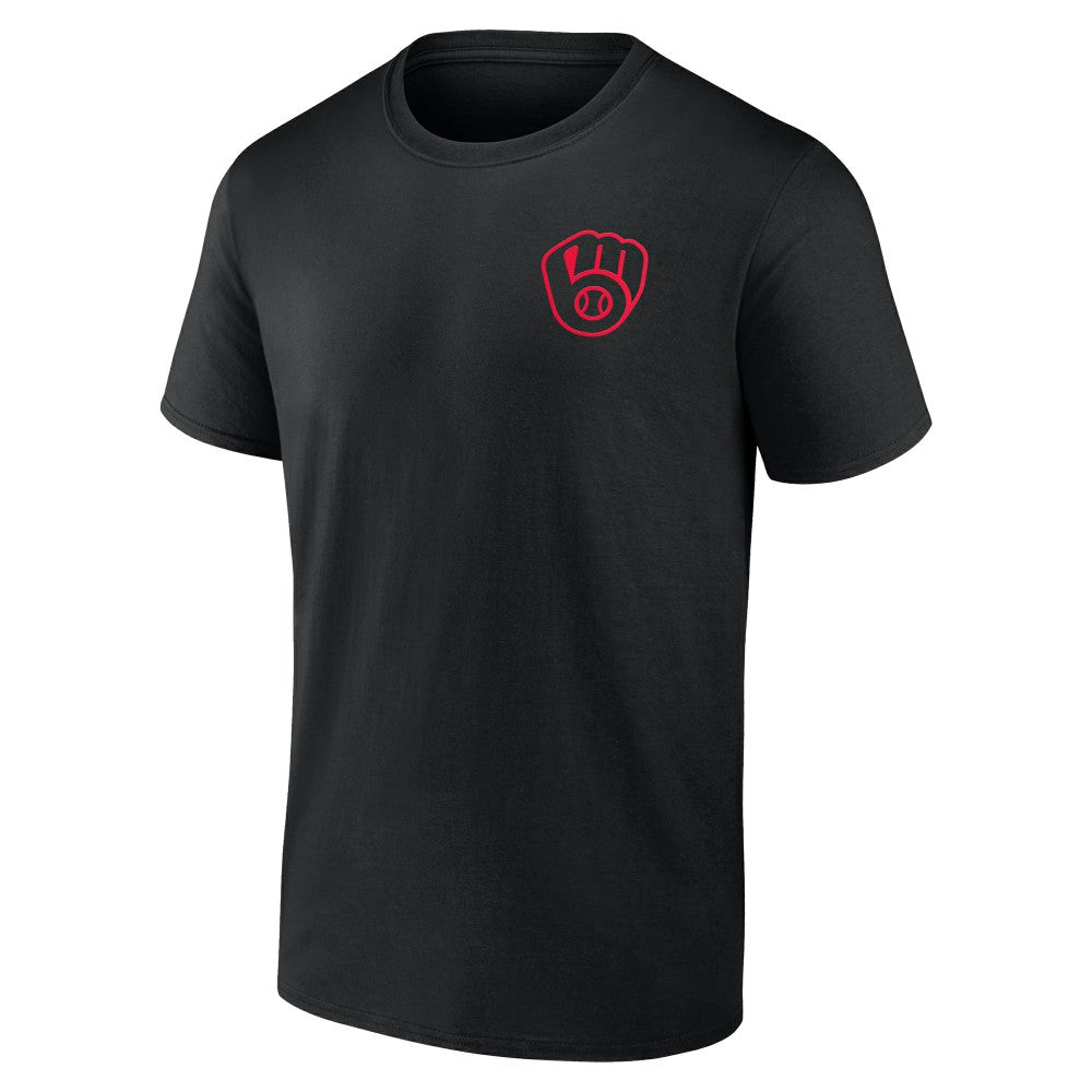 Milwaukee Brewers Stranger Things Graphic T-Shirt - Black T-shirts