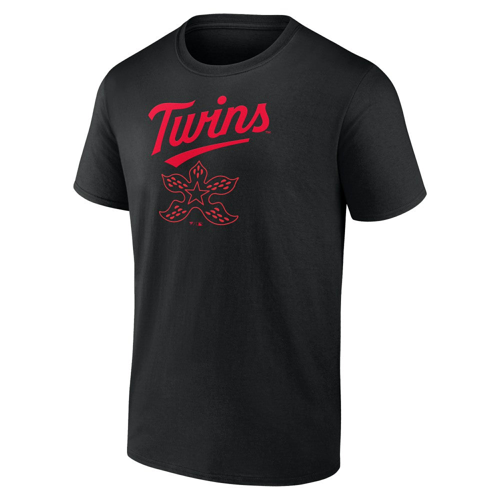Minnesota Twins Stranger Things Demogorgan T-Shirt - Black T-shirts