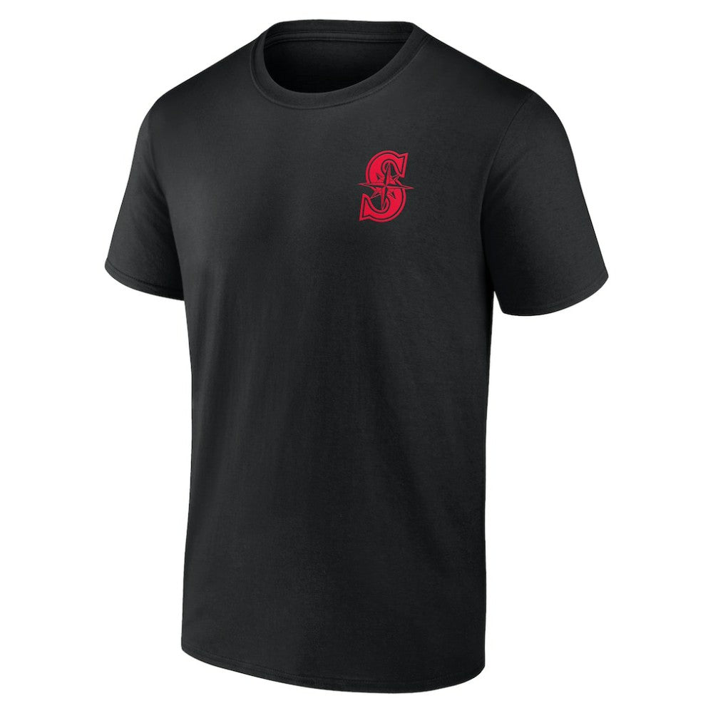 Seattle Mariners Stranger Things Graphic T-Shirt - Black T-shirts
