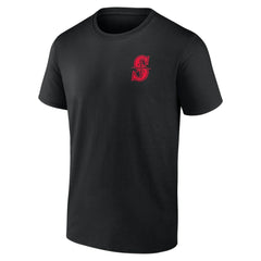 Seattle Mariners Stranger Things Graphic T-Shirt - Black T-shirts