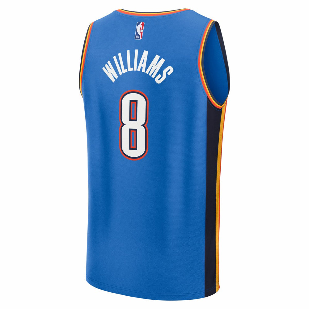 Jalen Williams Oklahoma City Thunder 2025 NBA Finals Champions Fast Break Replica Player Jersey Blue Icon Edition - Fanatics