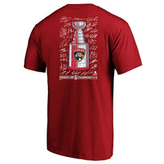 Florida Panthers Fanatics 2025 Stanley Cup Champions Big & Tall Roster T-Shirt - Red | US 203189493