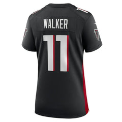 Jalon Walker Atlanta Falcons Women's Team Game Jersey - Black Jerseys