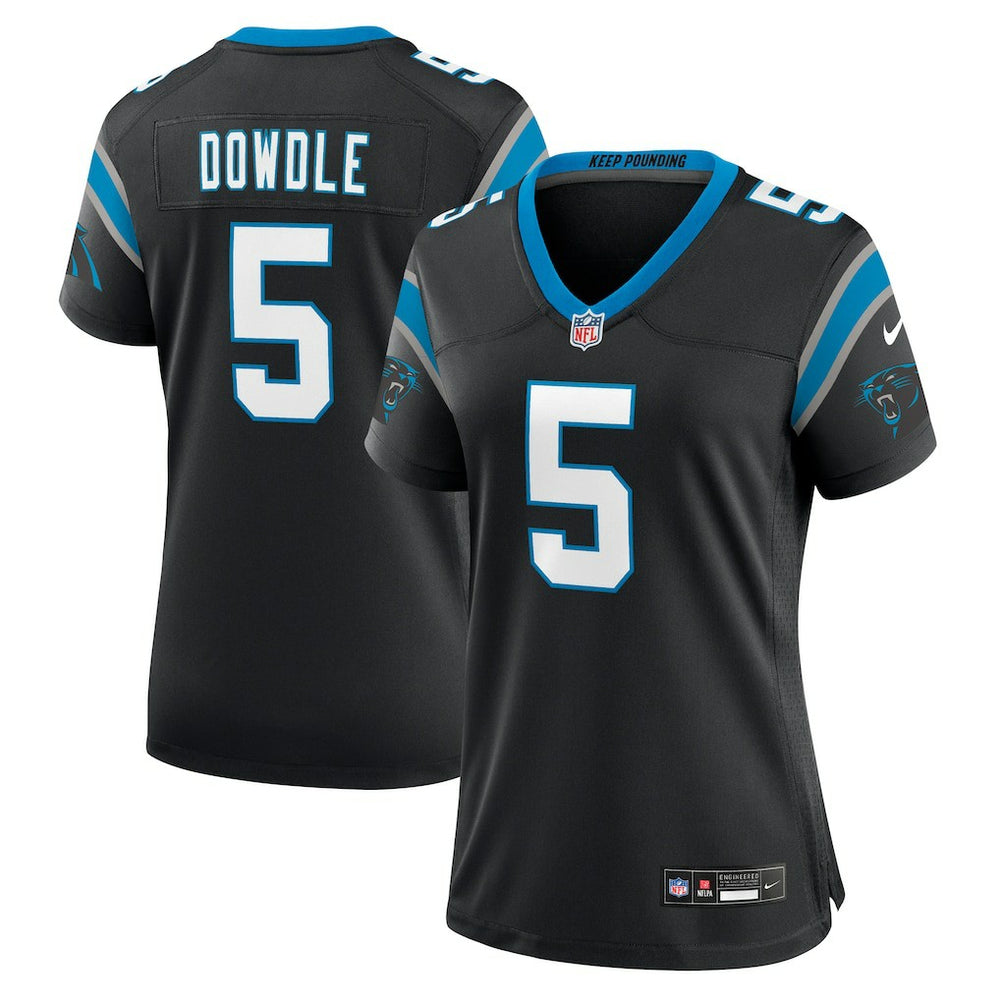 Rico Dowdle Carolina Panthers Women's Team Game Jersey - Black Jerseys