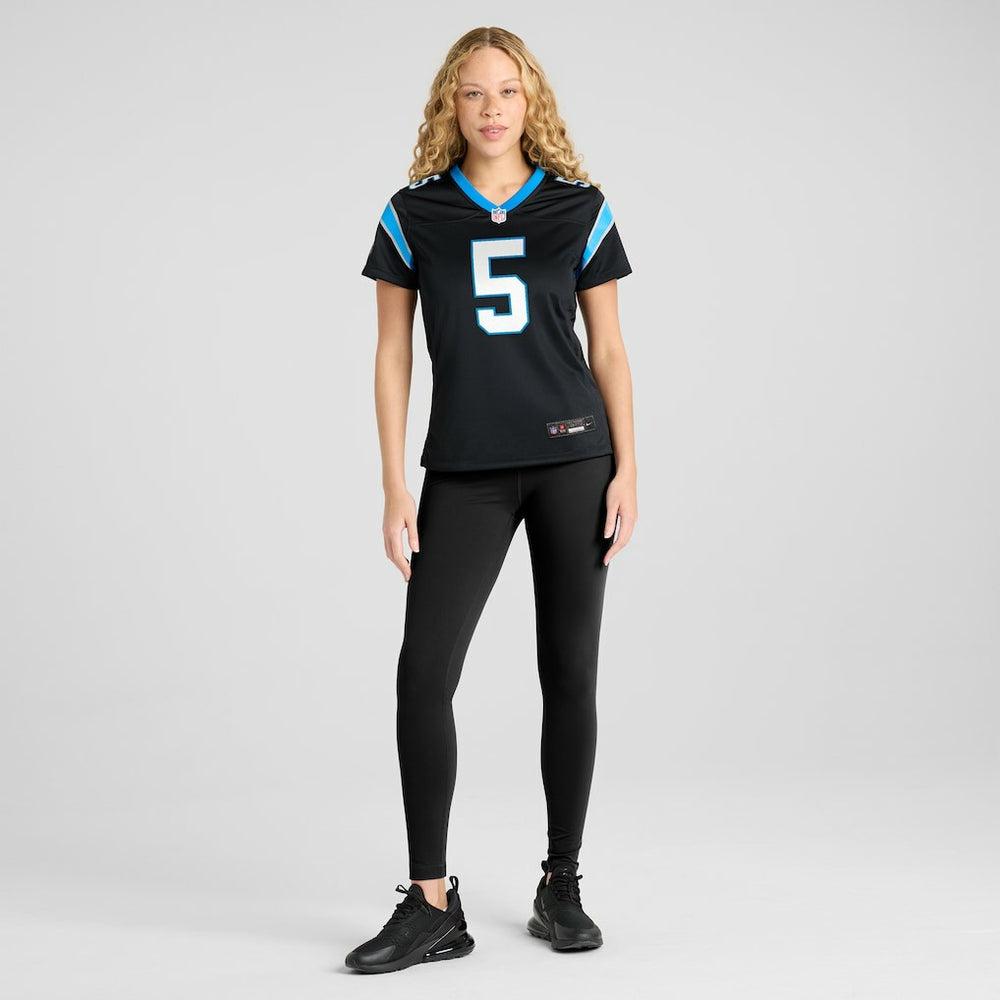 Rico Dowdle Carolina Panthers Women's Team Game Jersey - Black Jerseys