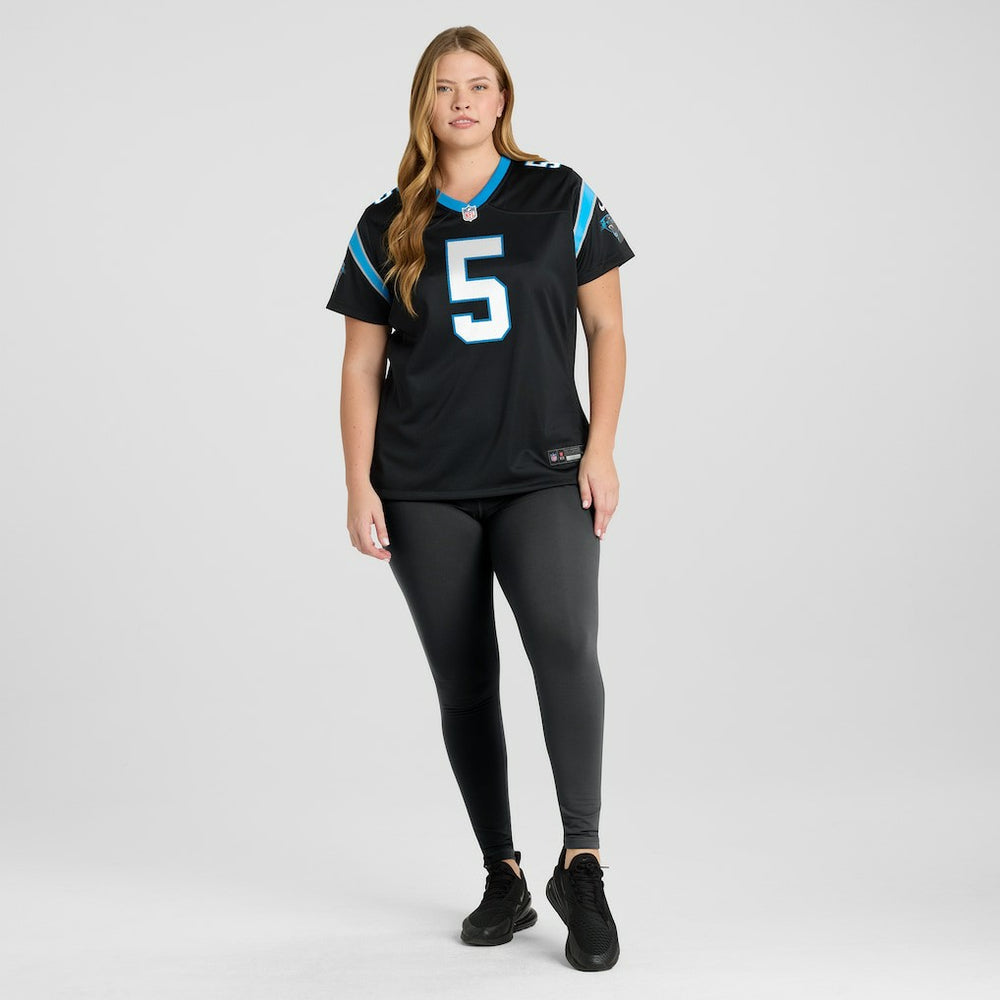 Rico Dowdle Carolina Panthers Women's Team Game Jersey - Black Jerseys