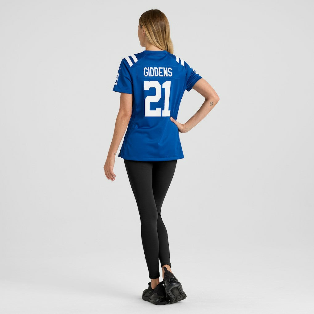 DJ Giddens Indianapolis Colts Women's Team Game Jersey - Royal Jerseys