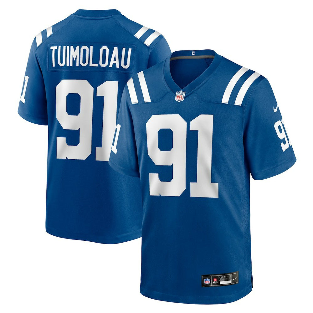 JT Tuimoloau Indianapolis Colts Team Game Jersey - Royal Jerseys