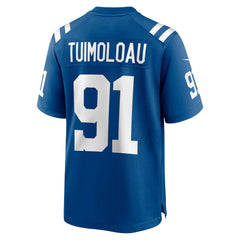 JT Tuimoloau Indianapolis Colts Team Game Jersey - Royal Jerseys
