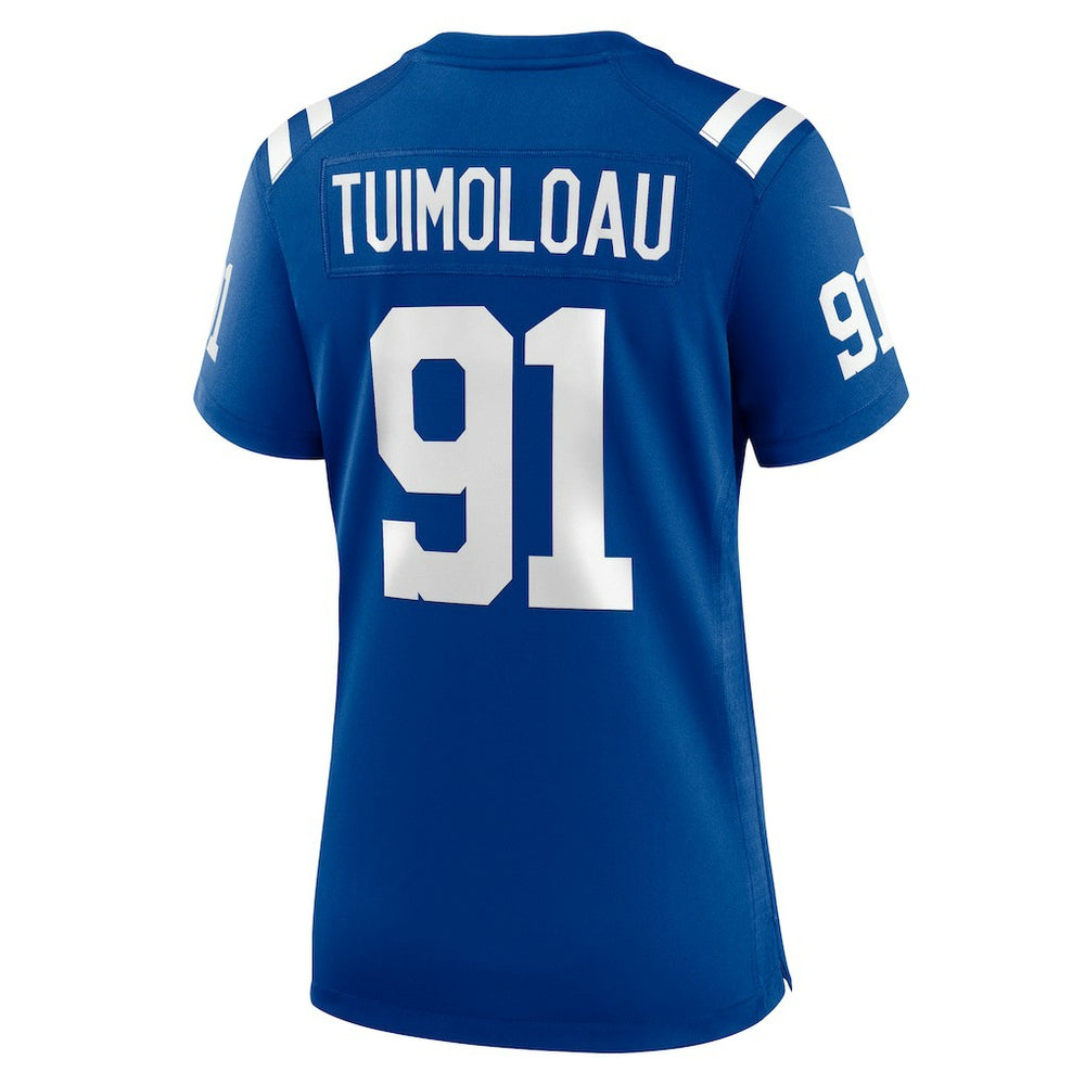 JT Tuimoloau Indianapolis Colts Women's Team Game Jersey - Royal Jerseys