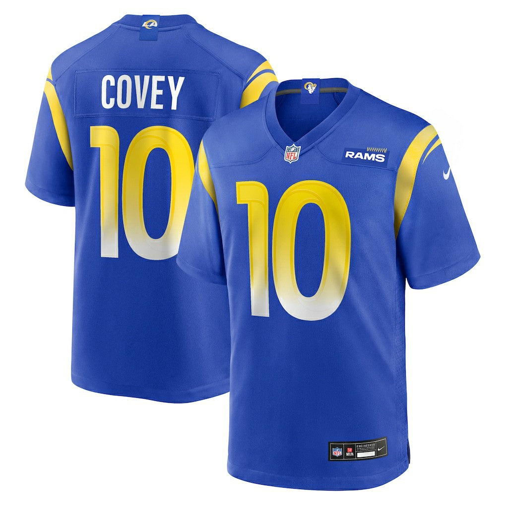 Britain Covey Los Angeles Rams Team Game Jersey - Royal Jerseys