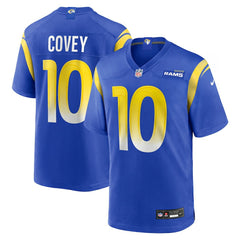 Britain Covey Los Angeles Rams Team Game Jersey - Royal Jerseys
