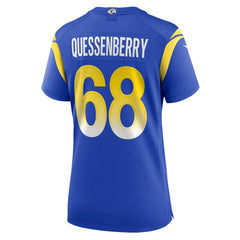 David Quessenberry Los Angeles Rams Women's Team Game Jersey - Royal Jerseys