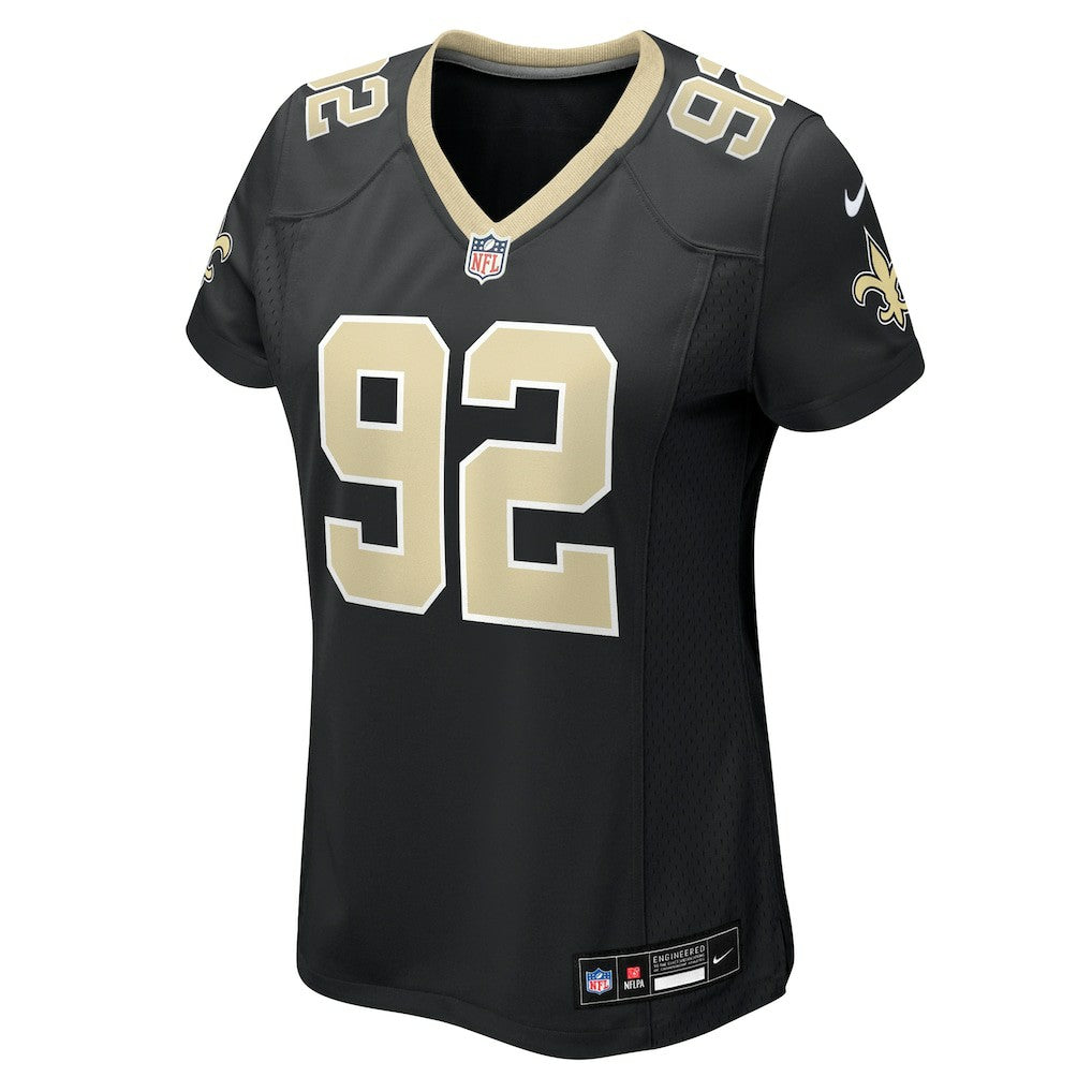 Davon Godchaux New Orleans Saints Women's Team Game Jersey - Black Jerseys