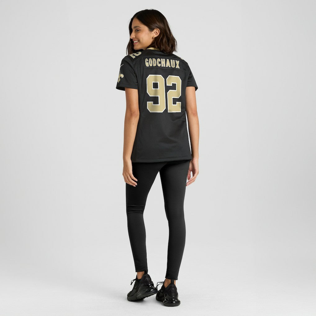 Davon Godchaux New Orleans Saints Women's Team Game Jersey - Black Jerseys