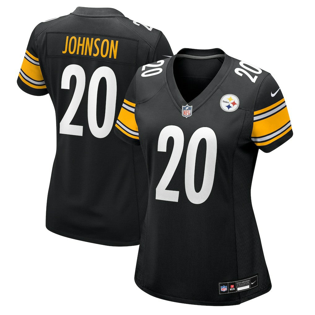 Kaleb Johnson Pittsburgh Steelers Women's Team Game Jersey - Black Jerseys