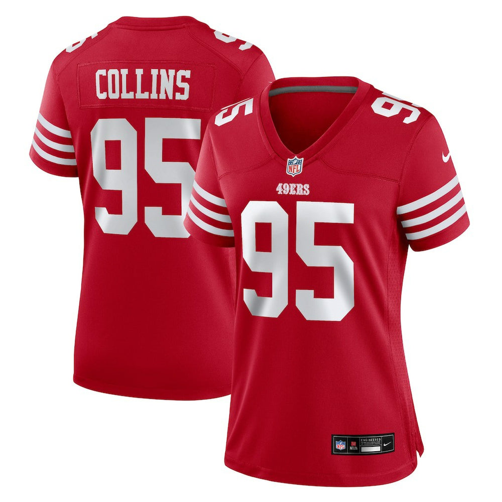 Alfred Collins San Francisco 49ers Women's Team Game Jersey - Scarlet Jerseys