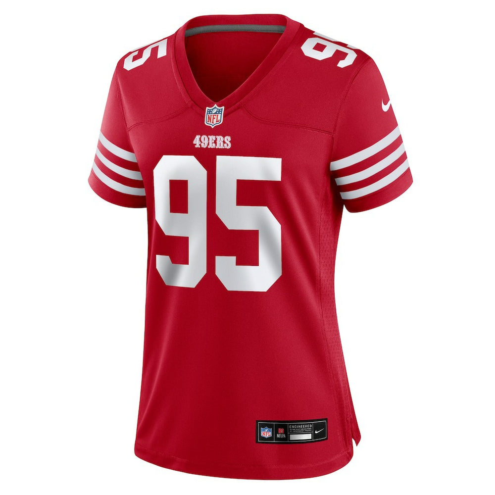 Alfred Collins San Francisco 49ers Women's Team Game Jersey - Scarlet Jerseys