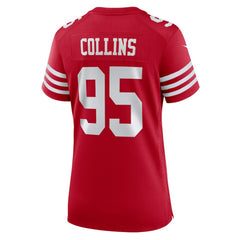 Alfred Collins San Francisco 49ers Women's Team Game Jersey - Scarlet Jerseys