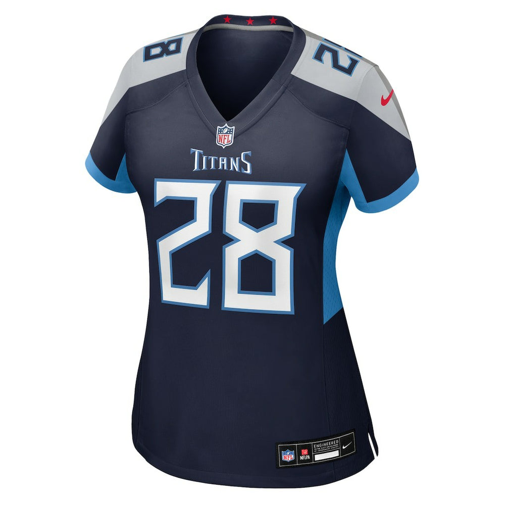 Kalel Mullings Tennessee Titans Women's Team Game Jersey - Navy Jerseys