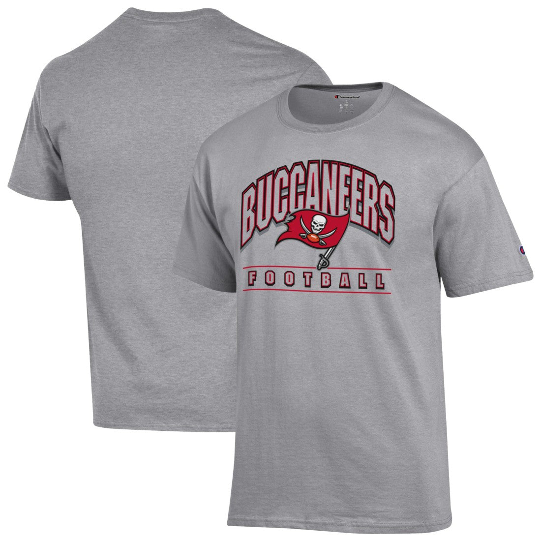 Tampa Bay Buccaneers Champion Football T-Shirt - Heather Gray T-shirts