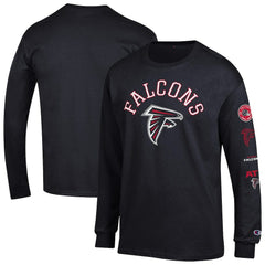 Atlanta Falcons Champion Seal Long Sleeve T-Shirt - Black T-shirts