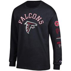 Atlanta Falcons Champion Seal Long Sleeve T-Shirt - Black T-shirts