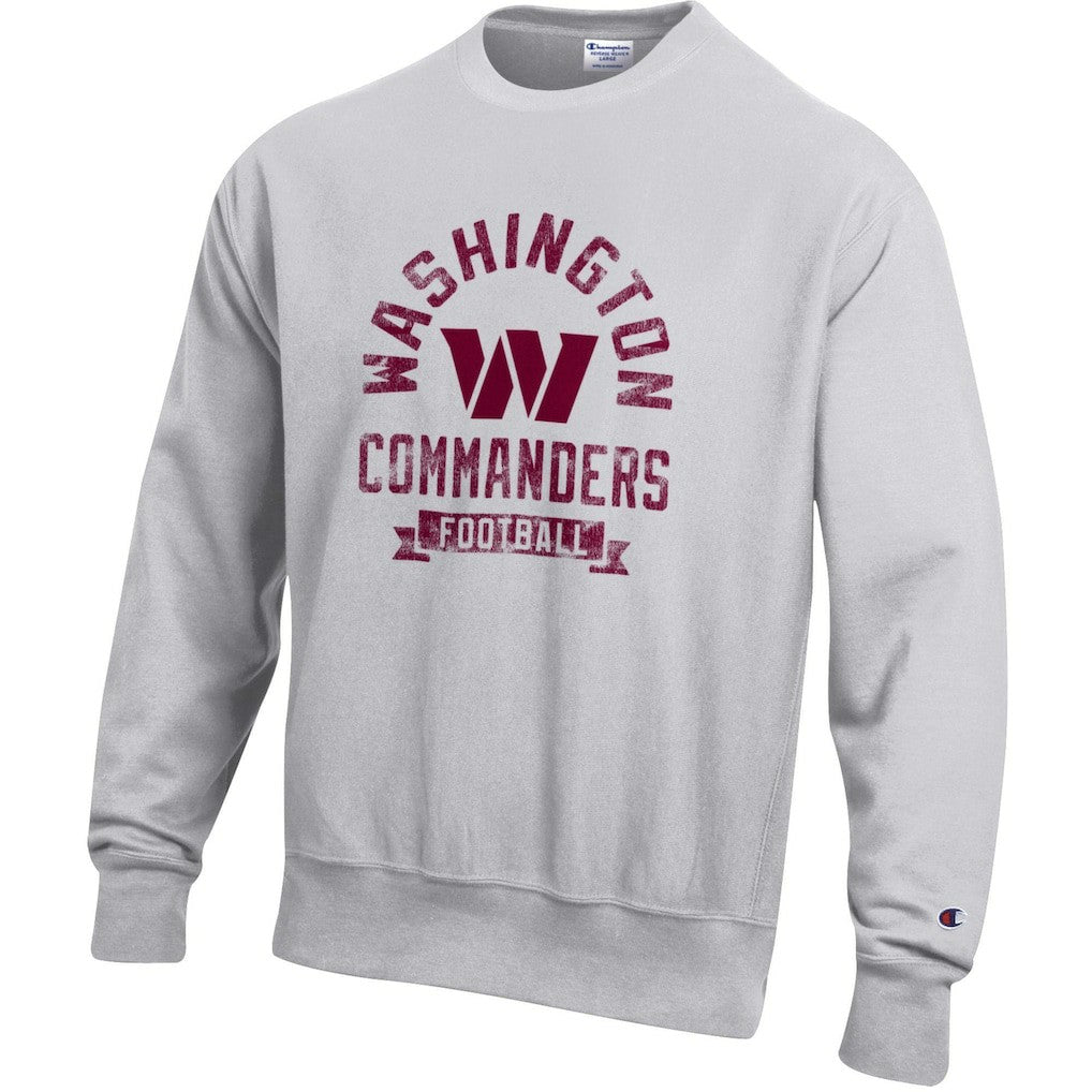 Washington Commanders Champion Reverse Weave Fleece Pullover Sweatshirt - Heather Gray Pullover
